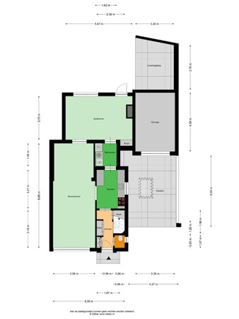 Floorplan - Willem III straat 17, 5482 BM Schijndel